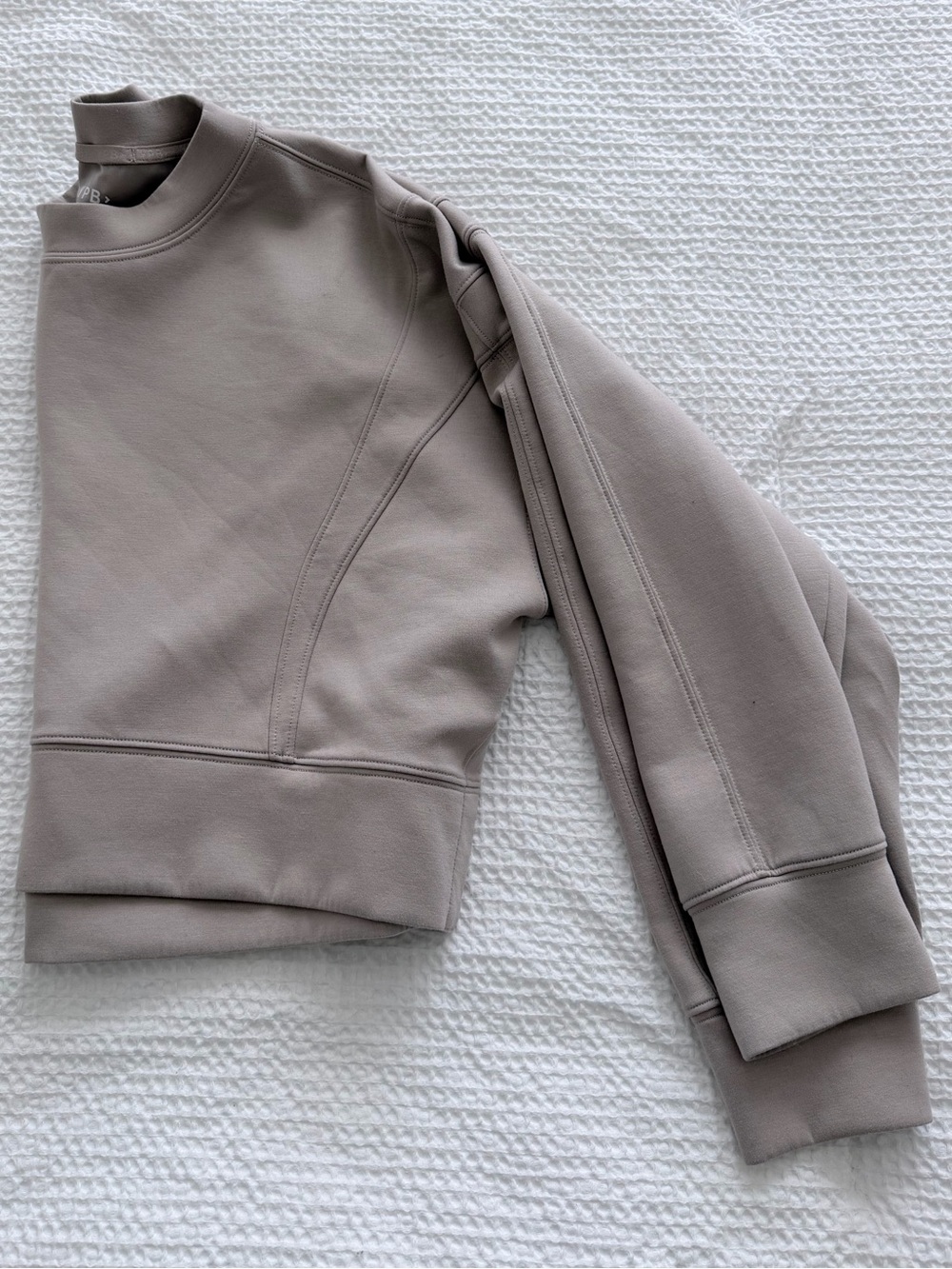 Abercrombie & Fitch YPB Cropped Crewneck Sweatshirt - Light Taupe